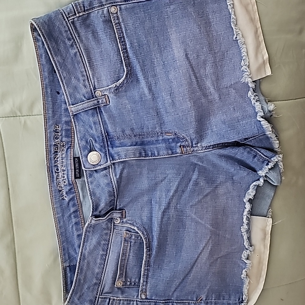 American Eagle Outfitters Denim Shorts Sz 14 Super Stretch Women's